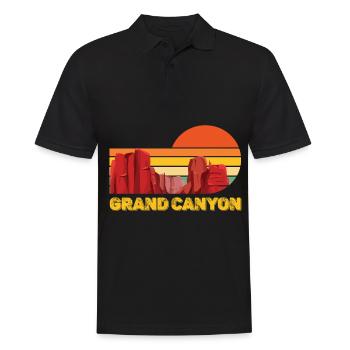 Grand Canyon Colorado Arizona Mountains Camping - Men's Polo Shirt - black - Front - Kai (181cm)
