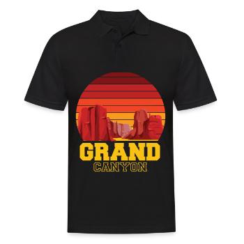Grand Canyon Mountains Colorado Arizona Hiking - Men's Polo Shirt - black - Front - Kai (181cm)