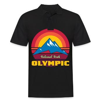 National Park Olymp Gebirge Washington - Männer Poloshirt - Schwarz - Vorne - Kai (181cm)