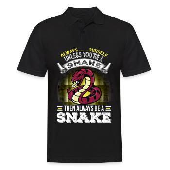 Kobra sei eine Schlange Zoo Reptilien - Männer Poloshirt - Schwarz - Vorne - Kai (181cm)