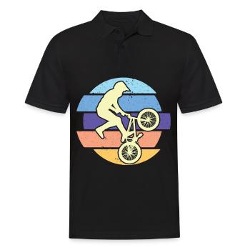Bike Retro Bike Trip Tour Nature - Men's Polo Shirt - black - Front - Kai (181cm)
