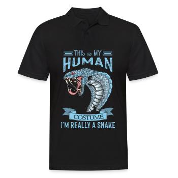 Schlangen Kostüm Kobra Schlange Boa - Männer Poloshirt - Schwarz - Vorne - Kai (181cm)