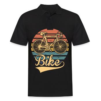 Vélo Rétro Vélo de Route Cyclisme Vélo Vélo - Polo Homme - noir - Devant - Kai (181cm)