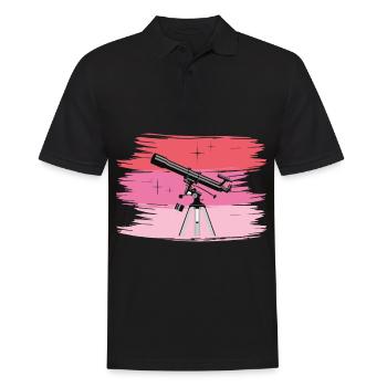 Telescope Retro Stars Planet Galaxy - Men's Polo Shirt - black - Front - Kai (181cm)