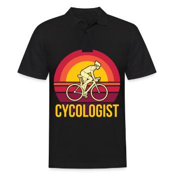 Cycologist Rennrad Bike Radsport Fahrrad - Männer Poloshirt - Schwarz - Vorne - Kai (181cm)