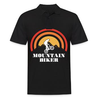 Mountainbike Radsport Bike BMX Rennrad - Männer Poloshirt - Schwarz - Vorne - Kai (181cm)