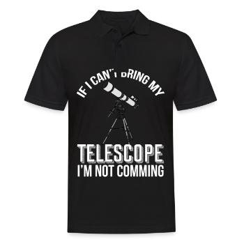 Astronomy Galaxy Telescope Stars Space - Men's Polo Shirt - black - Front - Kai (181cm)
