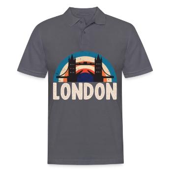 London Tower Bridge England Thames - Men's Polo Shirt - charcoal grey - Front - Nico (186cm)