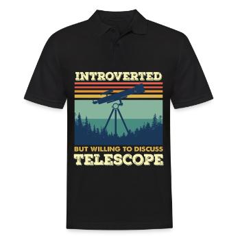 Introverted Telescope Astronomy Space - Men's Polo Shirt - black - Front - Kai (181cm)