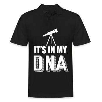 Astronomer DNA Telescope Space Stars Planets - Men's Polo Shirt - black - Front - Kai (181cm)