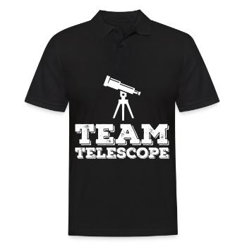 Team Telescope Space Astronomer Stars - Men's Polo Shirt - black - Front - Kai (181cm)