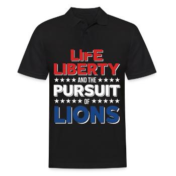 Lions Happiness Safari Afrique Savannah - Polo Homme - noir - Devant - Kai (181cm)