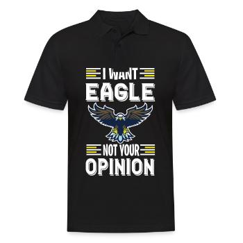 Aigle je veux fauconnerie oiseaux de proie oiseaux - Polo Homme - noir - Devant - Kai (181cm)