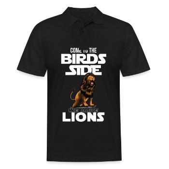 Lion Bird Side Africa Savannah Lion - Men's Polo Shirt - black - Front - Kai (181cm)