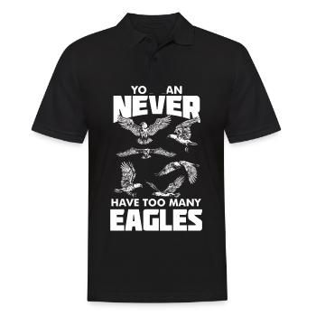 Eagle Falcon Oiseaux Fauconnerie Faune - Polo Homme - noir - Devant - Kai (181cm)