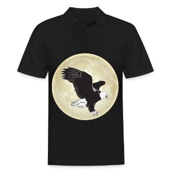 Eagle Wildlife Fauconnerie Oiseaux de proie Lune - Polo Homme - noir - Devant - Kai (181cm)