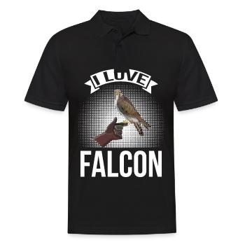 J’adore Falcon eagle falconry bird - Polo Homme - noir - Devant - Kai (181cm)