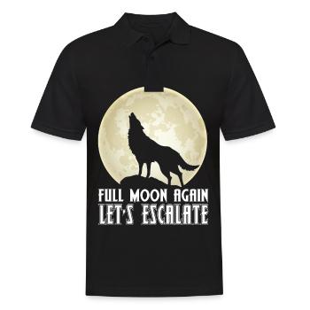 Wolf Vollmond Eskalation Rudel Wölfe - Männer Poloshirt - Schwarz - Vorne - Kai (181cm)
