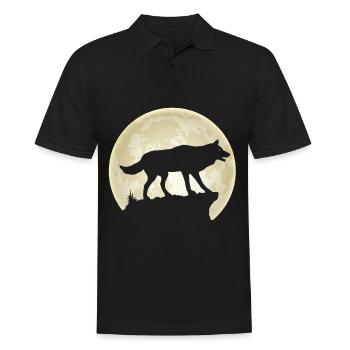 Pack de loups de pleine lune - Polo Homme - noir - Devant - Kai (181cm)