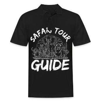 Safari Tour Guide Costume Africa Zoo Tour Tour - Polo Homme - noir - Devant - Kai (181cm)