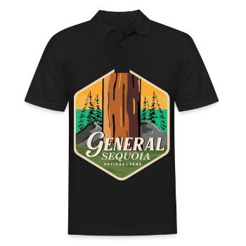 Sequoia National Park Hike Camping Redwood Ne - Men's Polo Shirt - black - Front - Kai (181cm)