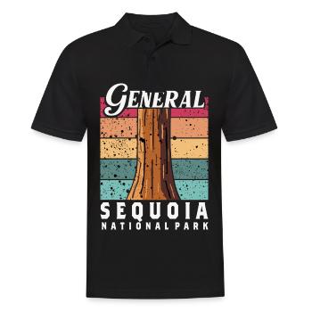Nevada Sequoia Redwood National Park Hiking Campin - Men's Polo Shirt - black - Front - Kai (181cm)