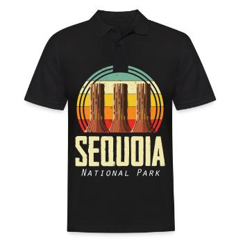 Sequoia National Park Sequoias Hiking Nature Cam - Men's Polo Shirt - black - Front - Kai (181cm)