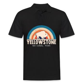 Parc national de Yellowstone Wyoming Buffalo Nature Wall - Polo Homme - noir - Devant - Kai (181cm)