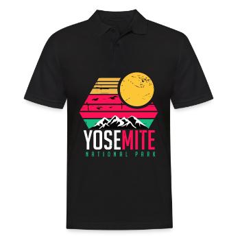 Parc national de Yosemite Souvenir California Nature W - Polo Homme - noir - Devant - Kai (181cm)