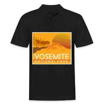 Californie Yosemite Mountains National Park Sun - Polo Homme - noir - Devant - Kai (181cm)