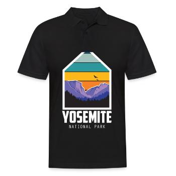 Parc national Heartbeat Yosemite California Souve - Polo Homme - noir - Devant - Kai (181cm)