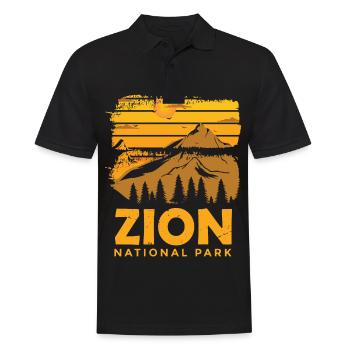 Parc national de Zion Canyon de l’Utah Campin de randonnée naturelle - Polo Homme - noir - Devant - Kai (181cm)