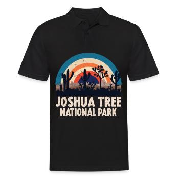 Joshua Tree National Park Cactus Hiking Camping - Men's Polo Shirt - black - Front - Kai (181cm)