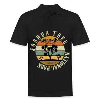 National Park Souvenir Joshua Tree California Wall - Men's Polo Shirt - black - Front - Kai (181cm)