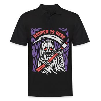 Halloween Reaper Sense Horror Grim Reaper - Men's Polo Shirt - black - Front - Kai (181cm)