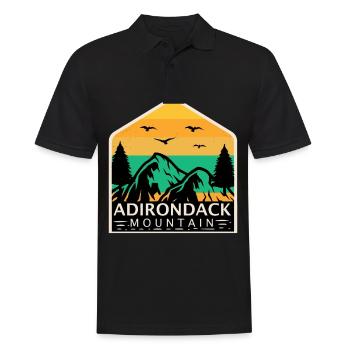 Adirondack Nature Travel Park Souvenir Mountain Hiking - Men's Polo Shirt - black - Front - Kai (181cm)