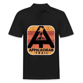 Bergkette Appalachian Trail Wandern Wanderweg - Männer Poloshirt - Schwarz - Vorne - Kai (181cm)
