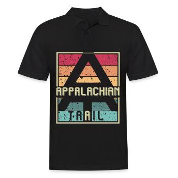 Appalachian Trail Mountains Souvenir Hiking Trail - Men's Polo Shirt - black - Front - Kai (181cm)