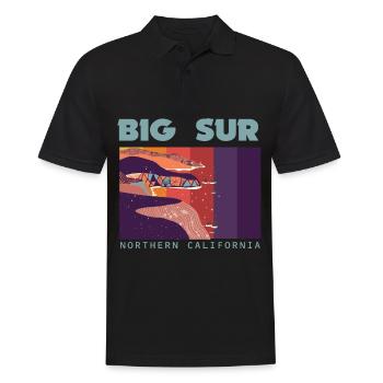 Coastal Souvenir Ocean Nature Northern California Big Su - Men's Polo Shirt - black - Front - Kai (181cm)
