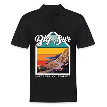 Big Sur Coast California Ocean Souvenir Souvenir - Polo Homme - noir - Devant - Kai (181cm)