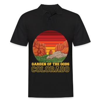 Garden of the Gods National Park Souvenir Colorado B - Men's Polo Shirt - black - Front - Kai (181cm)