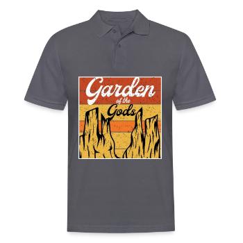 Jardin des Dieux Parc National Souvenir Colorado - Polo Homme - charbon - Devant - Nico (186cm)