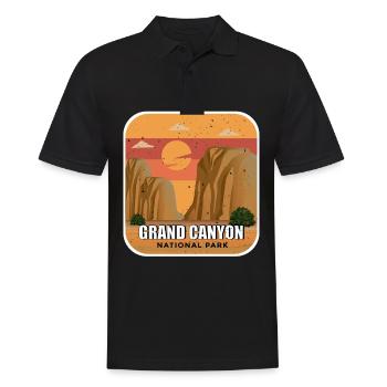 Grand Canyon National Park Camping Colorado Hiking - Men's Polo Shirt - black - Front - Kai (181cm)