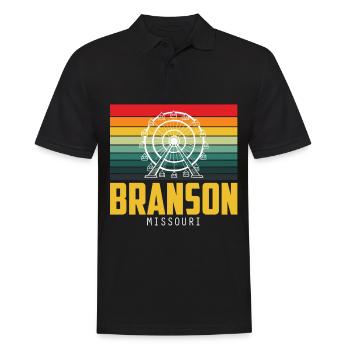 Branson Missouri Vacation Camping Travel - Men's Polo Shirt - black - Front - Kai (181cm)