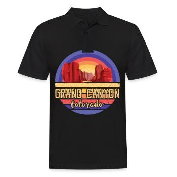 Grand Canyon Souvenir National Park Colorado Wande - Men's Polo Shirt - black - Front - Kai (181cm)