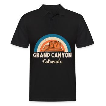 Colorado Souvenir Grand Canyon National Park Campin - Polo Homme - noir - Devant - Kai (181cm)