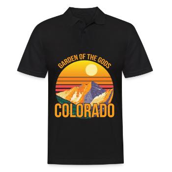 Colorado Garden of the Gods National Park Souvenir - Men's Polo Shirt - black - Front - Kai (181cm)