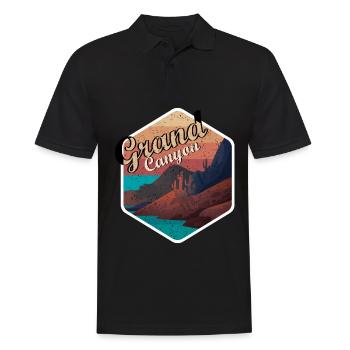 Grand Canyon Hike National Park Camping Colora - Men's Polo Shirt - black - Front - Kai (181cm)