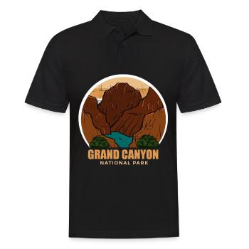 Nationalpark Grand Canyon Colorado Wandern Camping - Männer Poloshirt - Schwarz - Vorne - Kai (181cm)