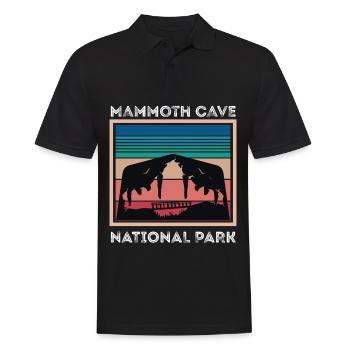Mammoth Cave Souvenir Nationalpark Kentucky - Männer Poloshirt - Schwarz - Vorne - Kai (181cm)